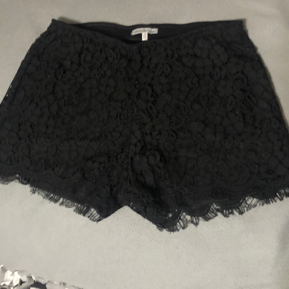 Black lace overlay shorts!